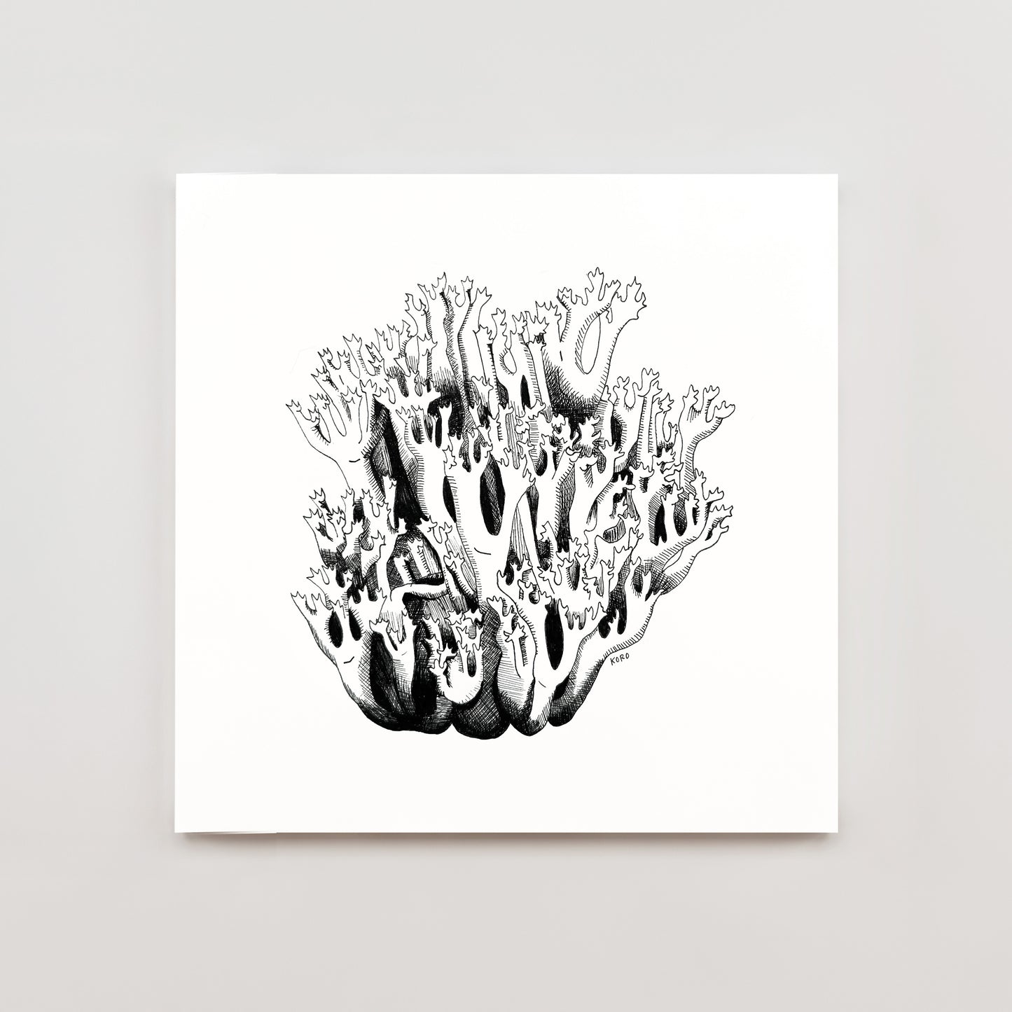 8 x 10 Coral Mushroom Print