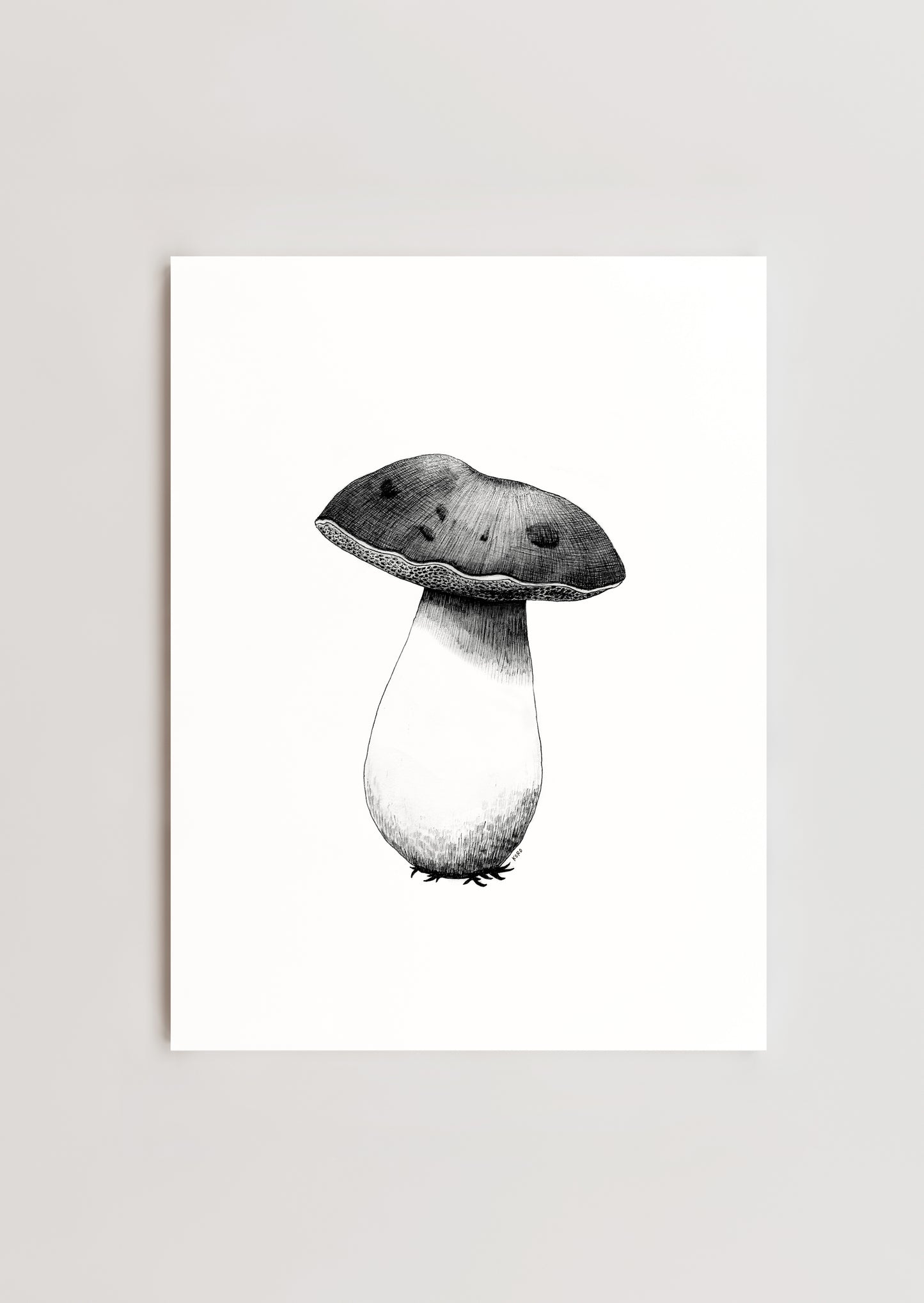 8 x 10 Bolete Mushroom Print
