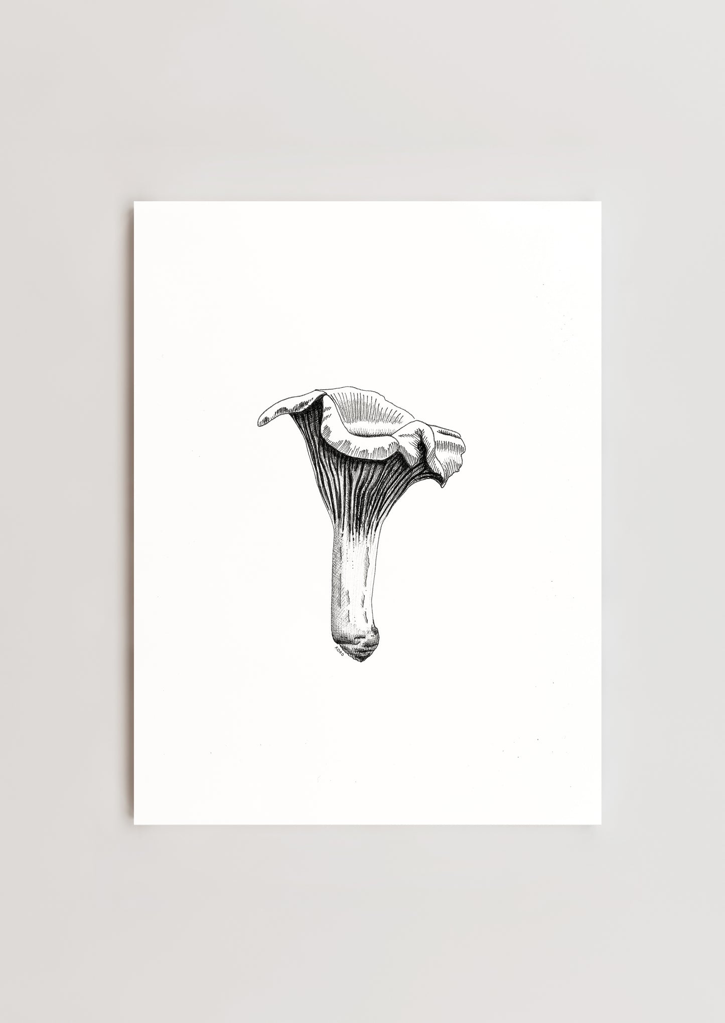 8 x 10 Chanterelle Mushroom Print