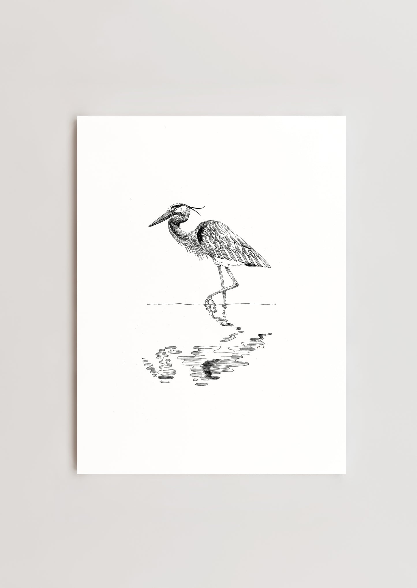 8x 10 Great Blue Heron Print