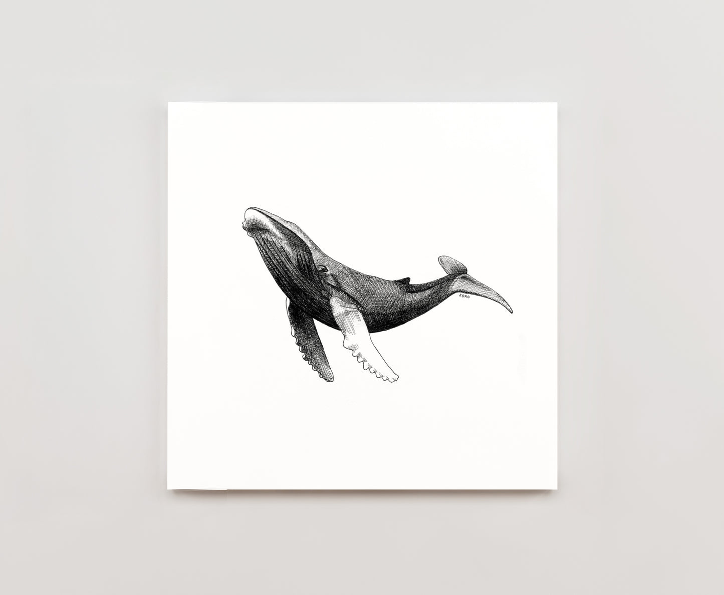 8 x 8 Humpback Whale Print